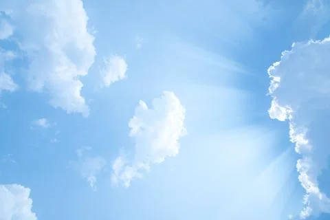 The sun shines on a cloud Stock Photos