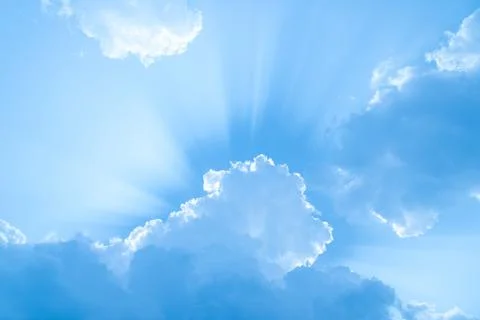 The sun shines on a cloud Stock Photos