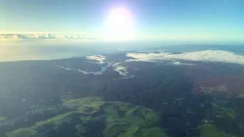 The sun shines down on the Earth Stock Footage 158784643