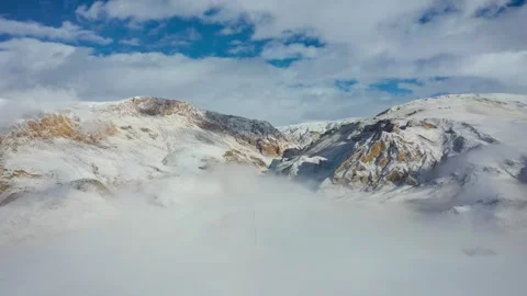 The sun shines on the hillside in winter Stock Footage 243028025