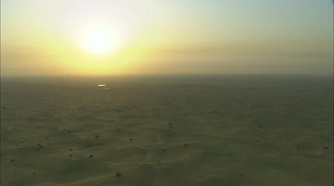 The sun shines over a desert. Stock Footage 46870043