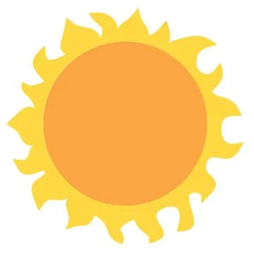 Sun shines with rays icon. Stock Illustration