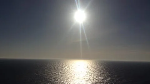 Sun Shines In the sky With a Reflection of the Black Sea Crimea Russia Stock Footage 49719997