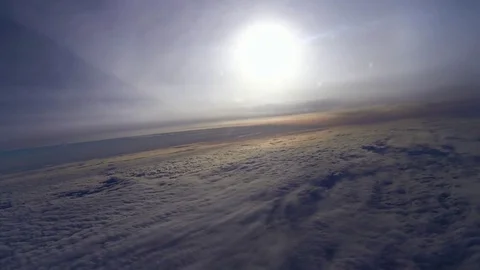 The sun shines through the clouds Stock Footage 76645240