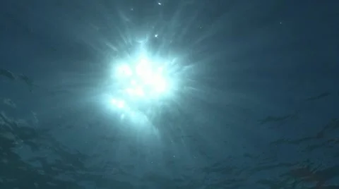 Sun shines through ocean 動画素材 1102129