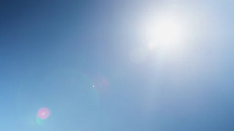 Sun shining beautifully on a blue sky Video stock 80475432