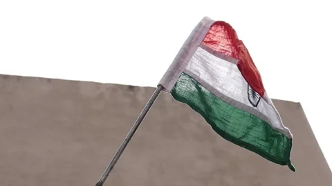 Sun is shining behind the Flag. 26 January Republic day ,15 August Independen Stock Footage 168402054