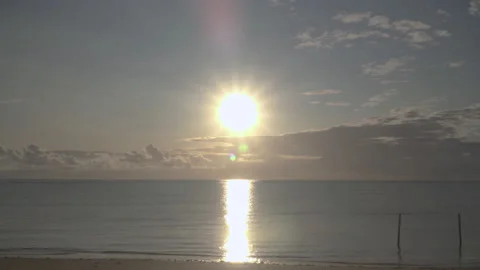 Sun Shining Bright On The Beach Stock Footage 170478629