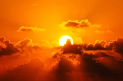 The sun is shining brightly. Stock Photos
