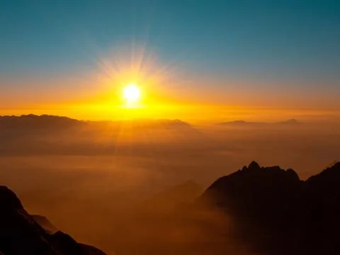 The sun is shining brightly. Stock Photos