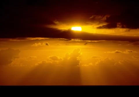 The sun is shining brightly. Stock Photos