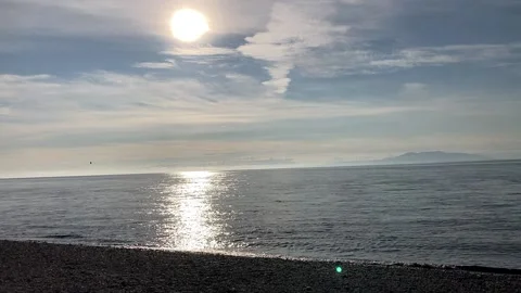Sun Shining Down on the Ocean Stock Footage 237826694
