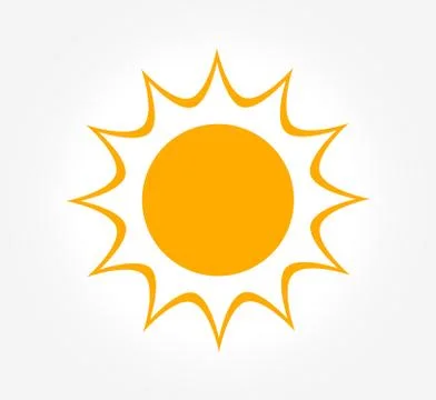 Sun shining icon. Vector illustration. Stock Illustration
