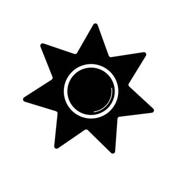 Sun Shining Icon Vector Template EPS10 File Stock Illustration