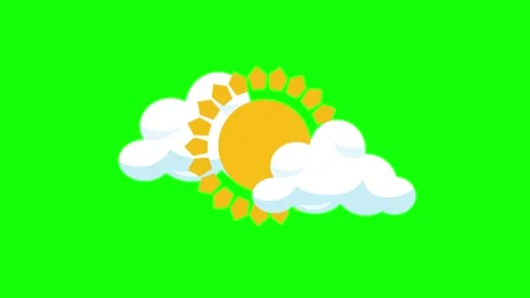 Sun Shining Isolated Green Screen Stock Video Video stock 341587074