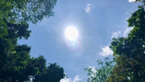 Sun shining on a nice clean tropical waterfall Stock Footage 197067747