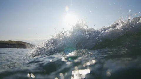 The sun is shining on the ocean, creating a beautiful reflection Stock Footage 298270876