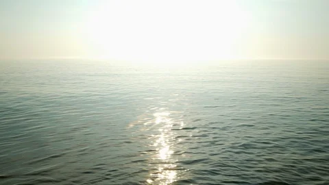 Sun shining at the ocean Stock Footage 97276358