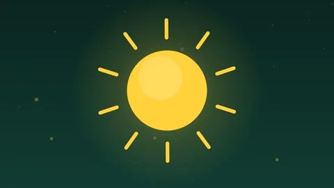 Sun shining rays pulsing bright mint weather loop 스톡 동영상 342612740