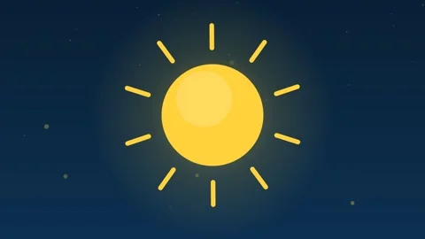 Sun shining rays pulsing bright azure weather loop 스톡 동영상 342612745