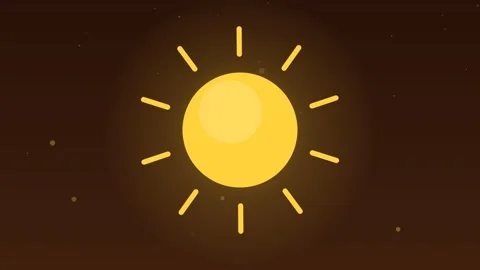 Sun shining rays pulsing bright sunset weather loop Video stock 342612773