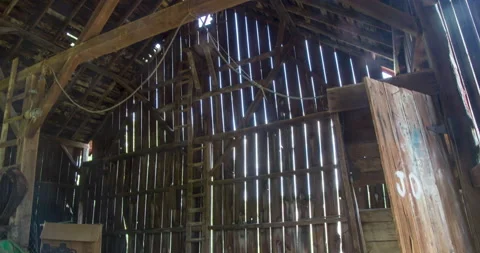 Sun Shining Through Barn | Timelapse | 4K Stock Footage 139560504