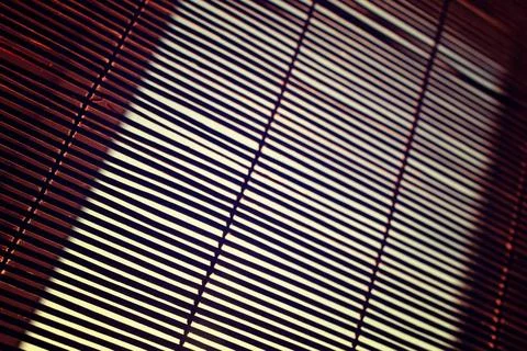 Sun shining through the blinds various backgrounds with elements of wood t... Foto stock
