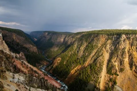Sun Shining Through Canyon Stock Photos