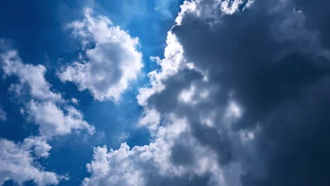 Sun shining through clouds sky Stock Footage 289174460