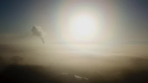 Sun shining through fog, su01 Stock Footage 106489435