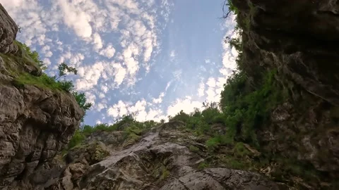 The sun shining through the mountains Stock Footage 201563636