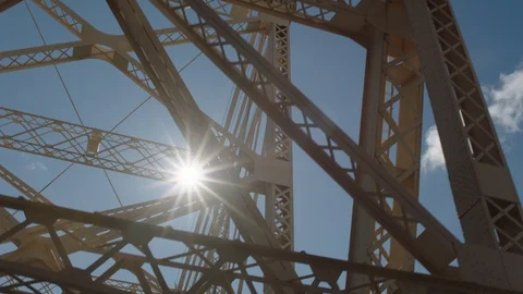 Sun Shining Through Queensboro Bridge NYC Stock Footage 128377550