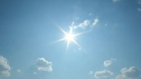 Sun shining through the white clouds Stock Footage 11403489