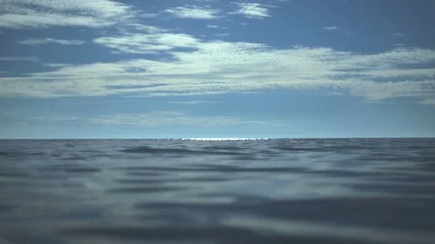 Sun shining on the waves in the Baltic sea Stock-Footage 76165498