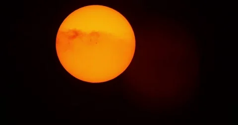 Sun shot with a Solar Filter, AR2585 Stock Footage 67337510