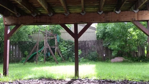 Sun Shower under Deck 스톡 동영상 77143401