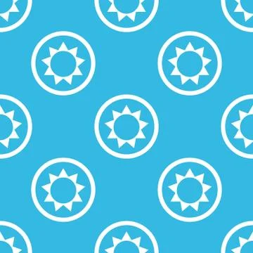 Sun sign blue pattern Stock Illustration