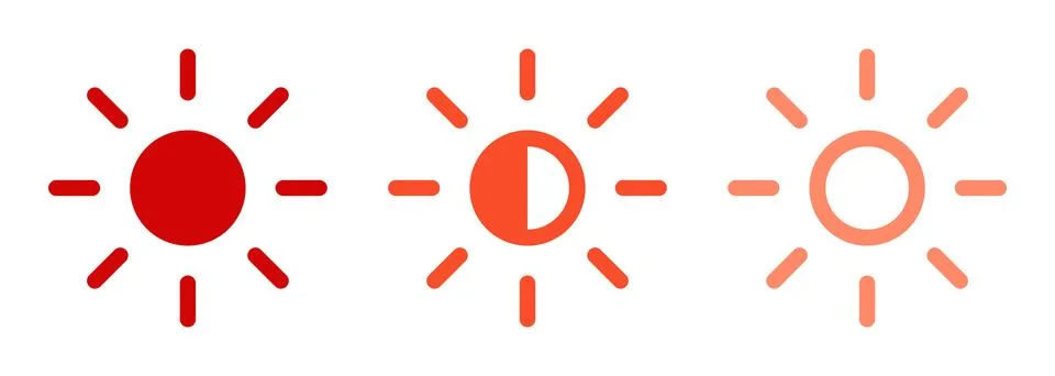 Sun sign vector icon design Stock Illustration