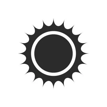 Sun silhouette icon set. Summer circle shape. Heat Stock Illustration