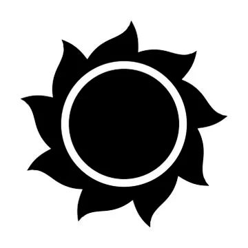 Sun silhouette vector symbol icon design. Stock Illustration