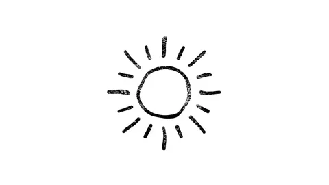 Sun simple icon. Intensity Setting. 4k Motion graphics Stock Footage 150770286