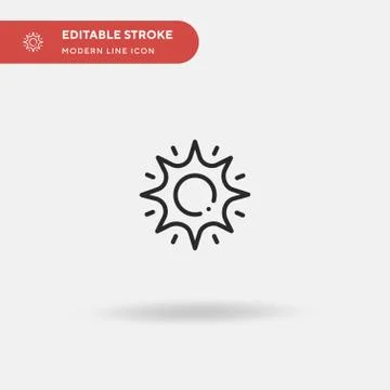 Sun Simple vector icon. Illustration symbol design template for web mobile UI Stock Illustration