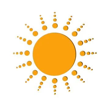 Sun. Single flat icon illustration Stock Illustration