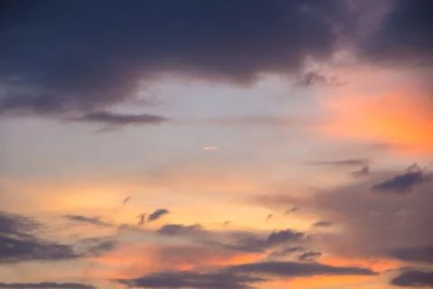 Sun, sky and clouds In the evening Stock Photos