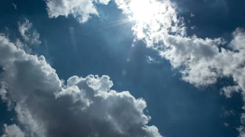 Sun, Sky and Clouds Time Lapse 2 Stock Footage 30587870