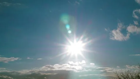 Sun sky and clouds2 Stock Footage 300584957