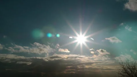 Sun sky and clouds4 Stock Footage 300585083