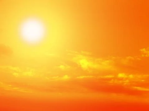 Sun, sky, clouds 2 Stock Illustration