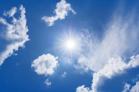 Sun sky clouds Stock Photos