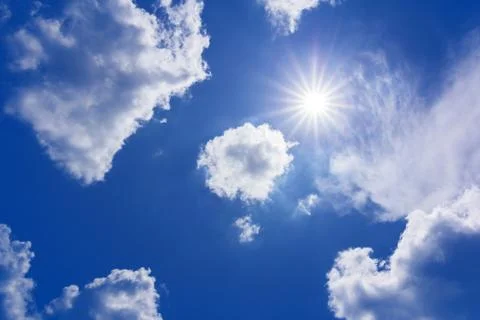 Sun sky clouds Stock Photos